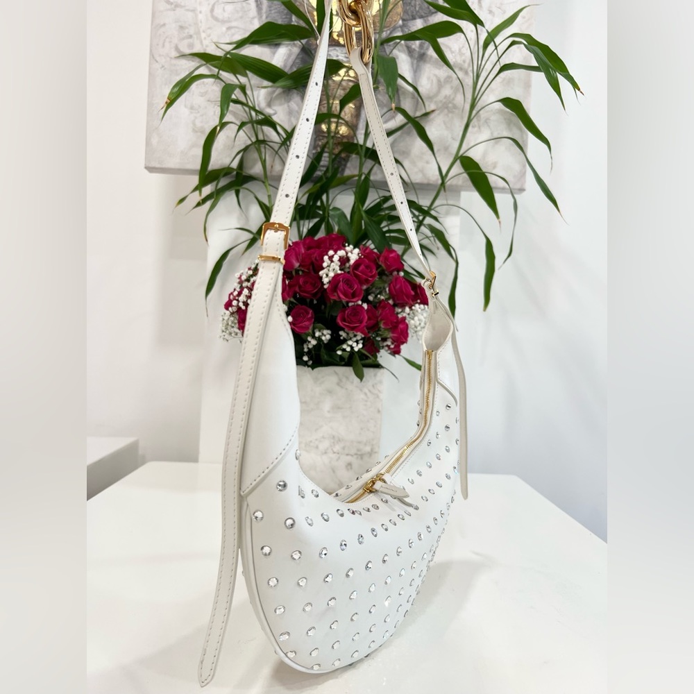 Khaite Alessia Studded Crescent Shoulder Bag - Picture 9 of 14